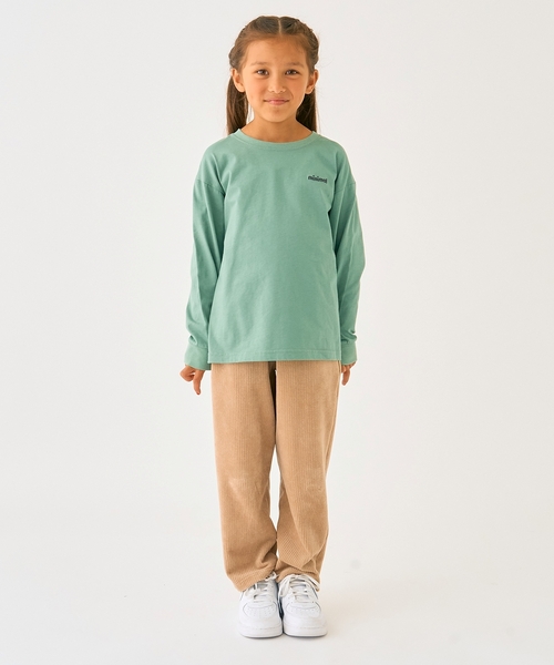 minimal（ミニマル）の「ワンポイント天竺ロングＴシャツ（Tシャツ/カットソー・キッズ・オフホワイト/レッド/オレンジ/カーキ/ブルー/ブラック・110cm/120cm/130cm/140cm/90cm/100cm）」の15枚目の写真