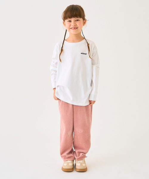 minimal（ミニマル）の「ワンポイント天竺ロングＴシャツ（Tシャツ/カットソー・キッズ・オフホワイト/レッド/オレンジ/カーキ/ブルー/ブラック・110cm/120cm/130cm/140cm/90cm/100cm）」の16枚目の写真