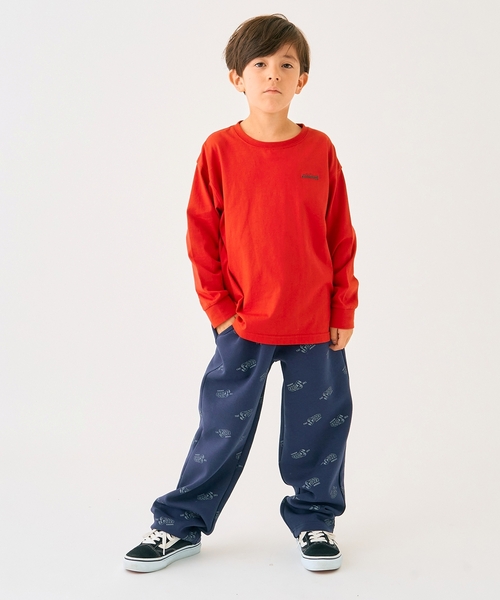 minimal（ミニマル）の「ワンポイント天竺ロングＴシャツ（Tシャツ/カットソー・キッズ・オフホワイト/レッド/オレンジ/カーキ/ブルー/ブラック・110cm/120cm/130cm/140cm/90cm/100cm）」の18枚目の写真