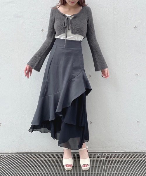 one way（ワンウェイ）の「フリルレイヤードスカート（スカート・レディース・ブラック/ブラック系その他/グレー・FREE）」の15枚目の写真
