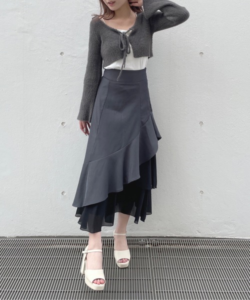 one way（ワンウェイ）の「フリルレイヤードスカート（スカート・レディース・ブラック/ブラック系その他/グレー・FREE）」の19枚目の写真