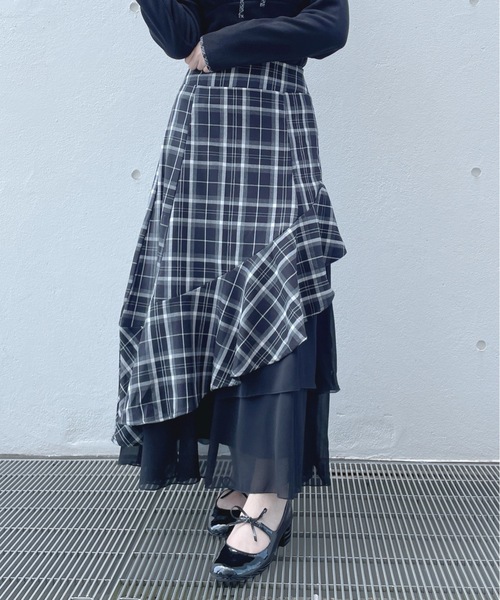 one way（ワンウェイ）の「フリルレイヤードスカート（スカート・レディース・ブラック/ブラック系その他/グレー・FREE）」の16枚目の写真