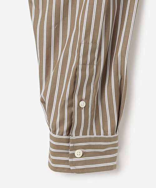 Gymphlex | コットン バンドカラーシャツワンピース MULTI STRIPE