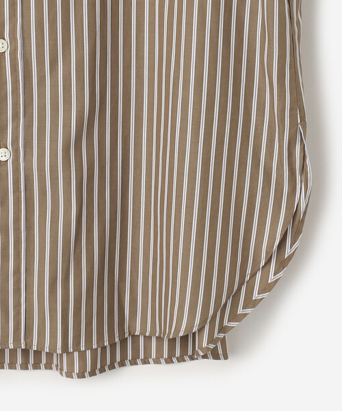 Gymphlex | コットン バンドカラーシャツワンピース MULTI STRIPE