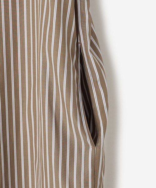 GYMPHLEX（ジムフレックス）の「Gymphlex | コットン バンドカラーシャツワンピース MULTI STRIPE WOMEN（ワンピース・レディース・ブラウン系その他・12）」の11枚目の写真