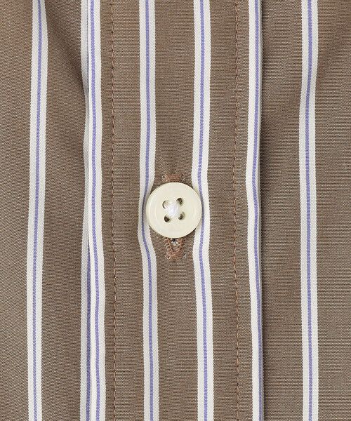 GYMPHLEX（ジムフレックス）の「Gymphlex | コットン バンドカラーシャツワンピース MULTI STRIPE WOMEN（ワンピース・レディース・ブラウン系その他・12）」の10枚目の写真