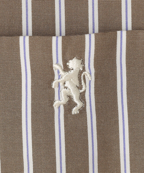 GYMPHLEX（ジムフレックス）の「Gymphlex | コットン バンドカラーシャツワンピース MULTI STRIPE WOMEN（ワンピース・レディース・ブラウン系その他・12）」の9枚目の写真