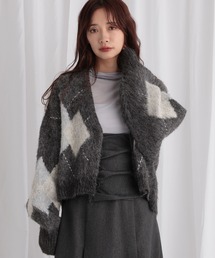 mysty woman | アーガイルニットカーディガン 572855(カーディガン/ボレロ)