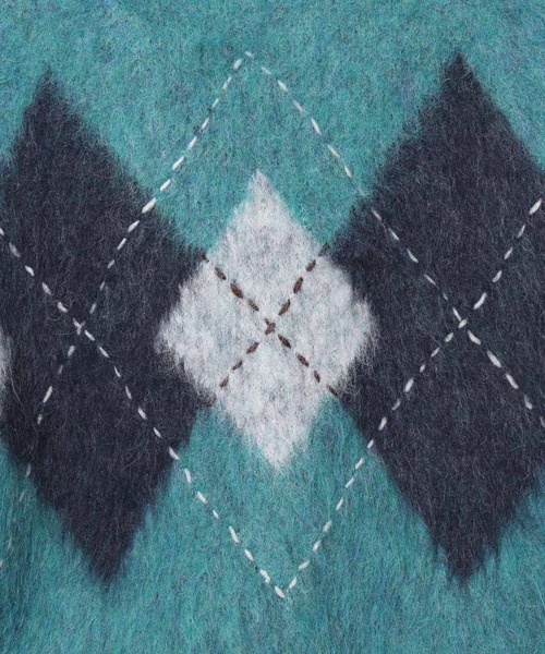 mysty woman（ミスティウーマン）の「アーガイルニットカーディガン 572855（カーディガン/ボレロ・レディース・グレー/ブルー/ブラウン・FREE）」の14枚目の写真