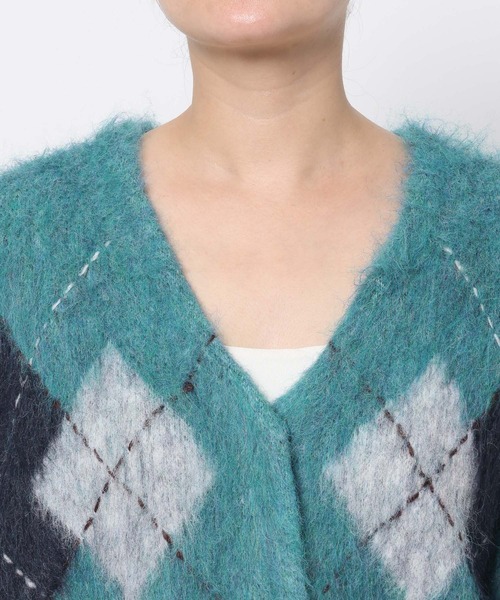 mysty woman（ミスティウーマン）の「アーガイルニットカーディガン 572855（カーディガン/ボレロ・レディース・グレー/ブルー/ブラウン・FREE）」の15枚目の写真