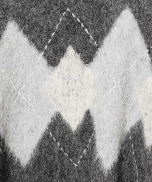 mysty woman（ミスティウーマン）の「アーガイルニットカーディガン 572855（カーディガン/ボレロ・レディース・グレー/ブルー/ブラウン・FREE）」の19枚目の写真