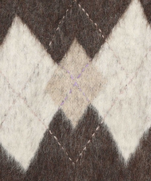 mysty woman（ミスティウーマン）の「アーガイルニットカーディガン 572855（カーディガン/ボレロ・レディース・グレー/ブルー/ブラウン・FREE）」の20枚目の写真