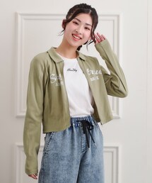 PINK-latte | ◆衿付きダブルジップテレコ(Tシャツ/カットソー)