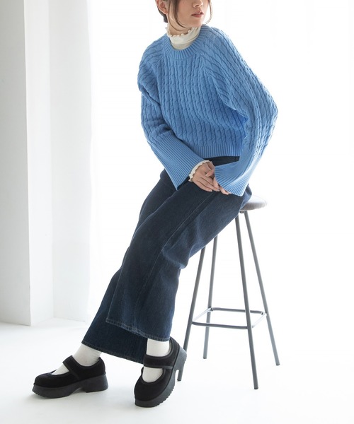 JELLY BEANS（ジェリービーンズ）の「厚底ムートンストラップシューズ(210-56381)JELLY BEANS(ジェリービーンズ)（パンプス・レディース・ブラック/キャメル・S/M/L/LL）」の14枚目の写真