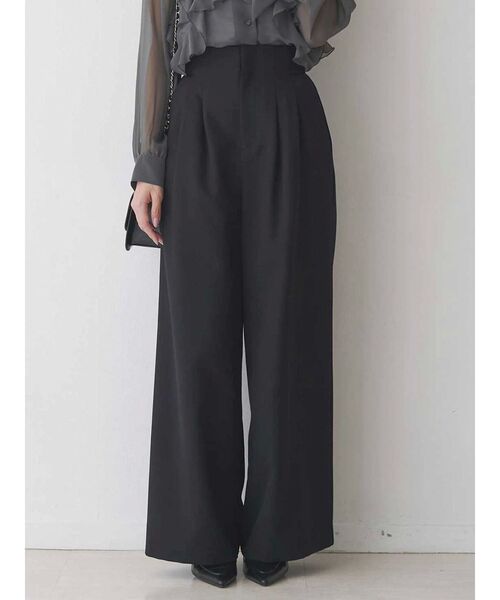 MERCURYDUO（マーキュリーデュオ）の「basicワイドパンツ（その他パンツ・レディース・ベージュ/グレー/ブラック・SMALL/MEDIUM）」の2枚目の写真