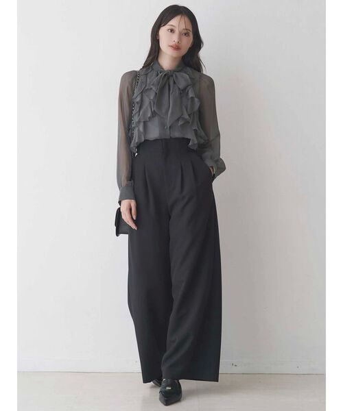 MERCURYDUO（マーキュリーデュオ）の「basicワイドパンツ（その他パンツ・レディース・ベージュ/グレー/ブラック・SMALL/MEDIUM）」の22枚目の写真