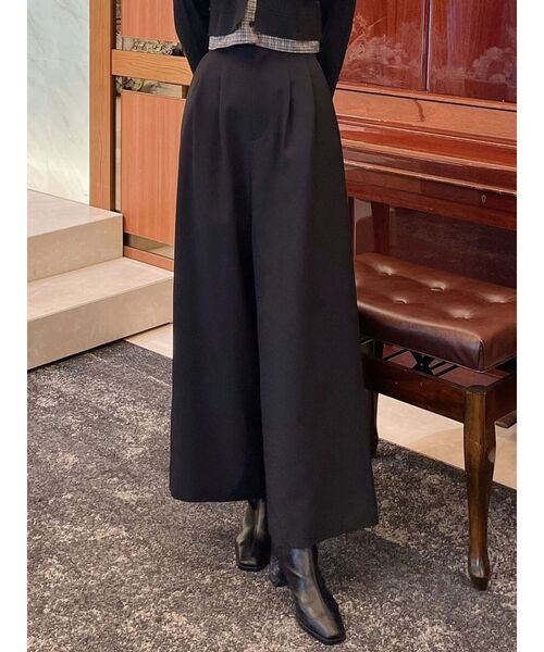 MERCURYDUO（マーキュリーデュオ）の「basicワイドパンツ（その他パンツ・レディース・ベージュ/グレー/ブラック・SMALL/MEDIUM）」の6枚目の写真