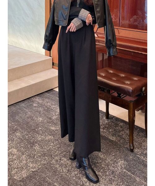 MERCURYDUO（マーキュリーデュオ）の「basicワイドパンツ（その他パンツ・レディース・ベージュ/グレー/ブラック・SMALL/MEDIUM）」の7枚目の写真