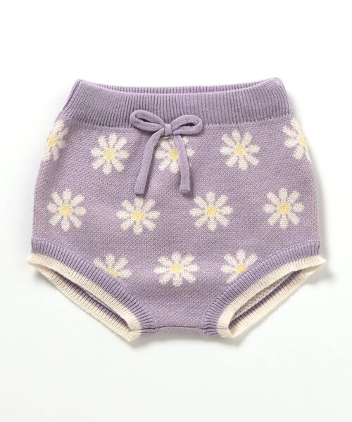 apres les cours（アプレレクール）の「【リンク】ハート・フラワー衿フリルニットセットアップ（その他ベビーウェア・キッズ・ラベンダー/アイボリー・70/80）」の4枚目の写真