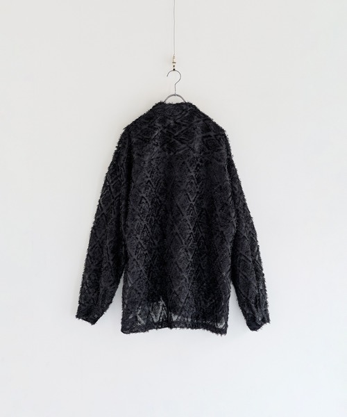 LILL(リル)の「ルーズシルエットフリンジシアーロングスリーブシャツ(シャツ/ブラウス・メンズ・ダークグリーン/ブラック/ブルーグレー/ワイン/ネイビー/ホワイト・S/M/L/XL)」の9枚目の写真