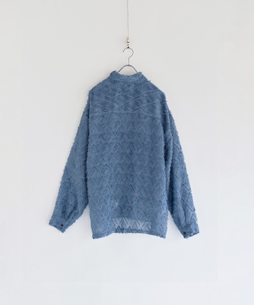 LILL(リル)の「ルーズシルエットフリンジシアーロングスリーブシャツ(シャツ/ブラウス・メンズ・ダークグリーン/ブラック/ブルーグレー/ワイン/ネイビー/ホワイト・S/M/L/XL)」の11枚目の写真