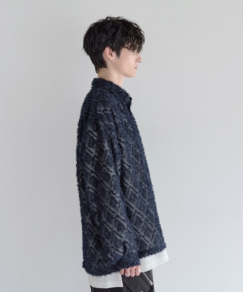 LILL(リル)の「ルーズシルエットフリンジシアーロングスリーブシャツ(シャツ/ブラウス・メンズ・ダークグリーン/ブラック/ブルーグレー/ワイン/ネイビー/ホワイト・S/M/L/XL)」の20枚目の写真