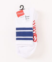 HANES（ヘインズ）の「【HANES/ヘインズ】ロークルーソックス 3足組（ソックス/靴下）」