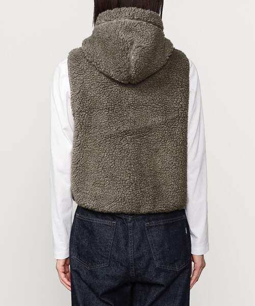 未使用　Gymphlex ジムフレックス　レディースボアフードベスト GYMPHLEX ベスト ジレ GYMPHLEX/ジムフレックス ボアフーデッド