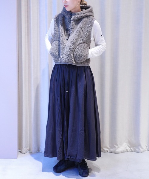 Gymphlex | ボア フードショートベスト WOMEN（その他アウター