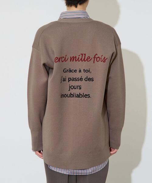 Liesse（リエス）の「バックメッセージカーディガン（カーディガン/ボレロ・レディース・モカ/ブラウン・FREE）」の4枚目の写真