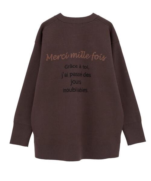 Liesse（リエス）の「バックメッセージカーディガン（カーディガン/ボレロ・レディース・モカ/ブラウン・FREE）」の16枚目の写真