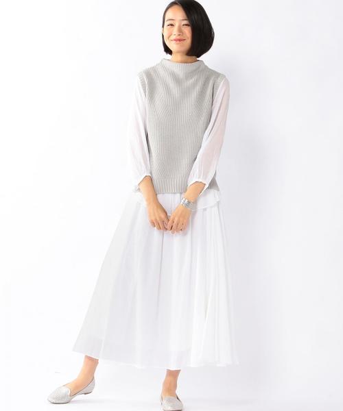 coen（コーエン）の「アゼボトルネックニットベスト（ベスト・レディース・ライトグレー/ナチュラル/ブラック・LARGE/MEDIUM）」の11枚目の写真