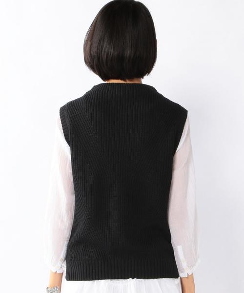 coen（コーエン）の「アゼボトルネックニットベスト（ベスト・レディース・ライトグレー/ナチュラル/ブラック・LARGE/MEDIUM）」の12枚目の写真