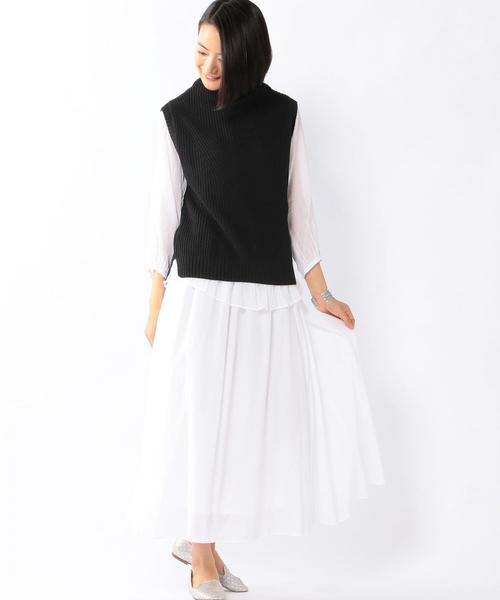 coen（コーエン）の「アゼボトルネックニットベスト（ベスト・レディース・ライトグレー/ナチュラル/ブラック・LARGE/MEDIUM）」の14枚目の写真