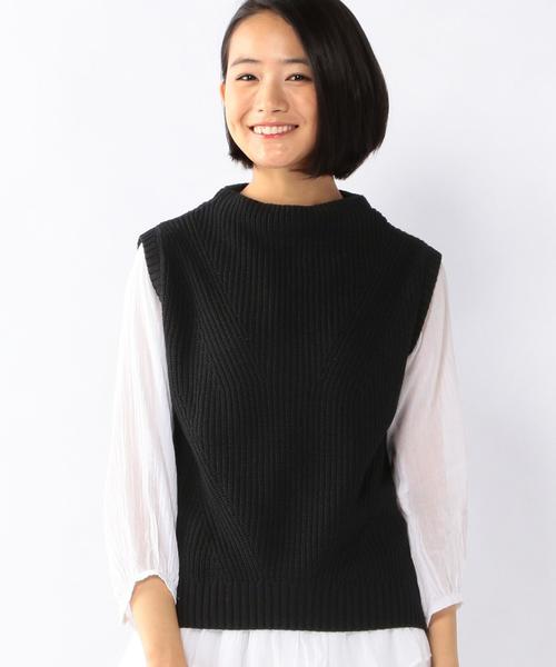 coen（コーエン）の「アゼボトルネックニットベスト（ベスト・レディース・ライトグレー/ナチュラル/ブラック・LARGE/MEDIUM）」の15枚目の写真
