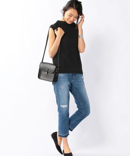 coen（コーエン）の「アゼボトルネックニットベスト（ベスト・レディース・ライトグレー/ナチュラル/ブラック・LARGE/MEDIUM）」の6枚目の写真