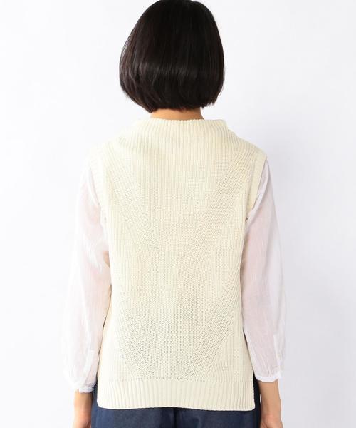coen（コーエン）の「アゼボトルネックニットベスト（ベスト・レディース・ライトグレー/ナチュラル/ブラック・LARGE/MEDIUM）」の7枚目の写真