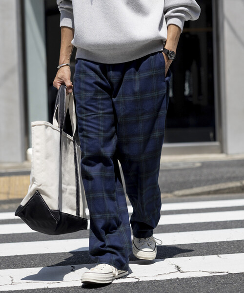 RED KAP(レッドキャップ)の「RED KAP/レッドキャップ 別注 SMU WIDE CHEF PANTS/ネルチェックシェフパンツ/リラックスフィット(その他パンツ・メンズ・ネイビー/ブラウン・SMALL/MEDIUM/LARGE)」の7枚目の写真