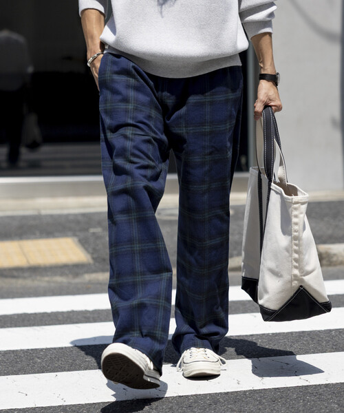 RED KAP(レッドキャップ)の「RED KAP/レッドキャップ 別注 SMU WIDE CHEF PANTS/ネルチェックシェフパンツ/リラックスフィット(その他パンツ・メンズ・ネイビー/ブラウン・SMALL/MEDIUM/LARGE)」の6枚目の写真