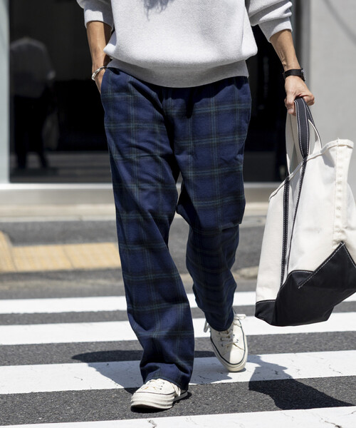 RED KAP(レッドキャップ)の「RED KAP/レッドキャップ 別注 SMU WIDE CHEF PANTS/ネルチェックシェフパンツ/リラックスフィット(その他パンツ・メンズ・ネイビー/ブラウン・SMALL/MEDIUM/LARGE)」の5枚目の写真