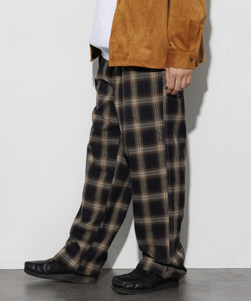 RED KAP(レッドキャップ)の「RED KAP/レッドキャップ 別注 SMU WIDE CHEF PANTS/ネルチェックシェフパンツ/リラックスフィット(その他パンツ・メンズ・ネイビー/ブラウン・SMALL/MEDIUM/LARGE)」の20枚目の写真