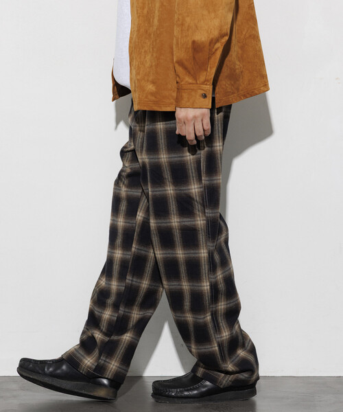 RED KAP(レッドキャップ)の「RED KAP/レッドキャップ 別注 SMU WIDE CHEF PANTS/ネルチェックシェフパンツ/リラックスフィット(その他パンツ・メンズ・ネイビー/ブラウン・SMALL/MEDIUM/LARGE)」の19枚目の写真