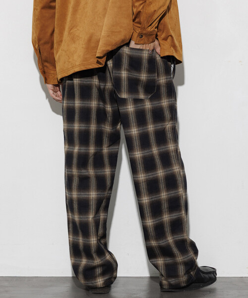RED KAP(レッドキャップ)の「RED KAP/レッドキャップ 別注 SMU WIDE CHEF PANTS/ネルチェックシェフパンツ/リラックスフィット(その他パンツ・メンズ・ネイビー/ブラウン・SMALL/MEDIUM/LARGE)」の18枚目の写真