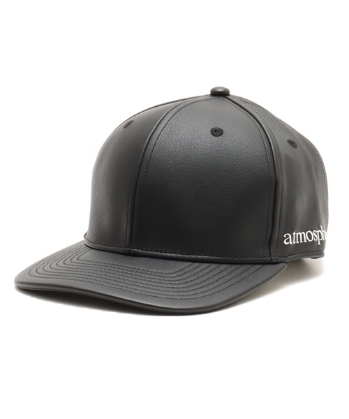 atmos(アトモス)の「atmos Synthetic Leather Cap / アトモス シンセティック レザー キャップ(キャップ・メンズ・ブラック・FREE)」の1枚目の写真