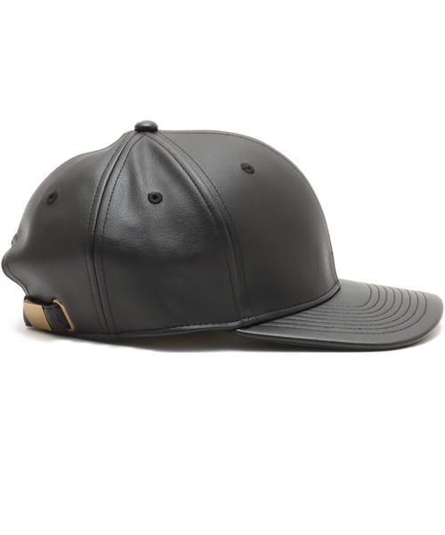 atmos(アトモス)の「atmos Synthetic Leather Cap / アトモス シンセティック レザー キャップ(キャップ・メンズ・ブラック・FREE)」の4枚目の写真