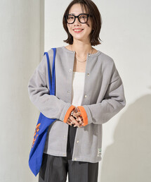 DISCUS（ディスカス）の「限定展開 DISCUS ATHLETIC/ディスカス アスレチック インレー 裏シャギー ボンディング 配色 スナップ カーディガン（カーディガン/ボレロ）」