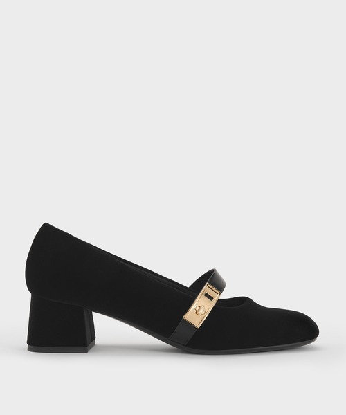 CHARLES & KEITH（チャールズ & キース）の「Lando ランド メタリックバックルメリージェーンパンプス（パンプス・レディース・ブラック系その他2/オフホワイト/ベージュ/ブラック系その他・22.5cm/23cm/23.5cm/24.5cm/25cm/25.5cm）」の10枚目の写真