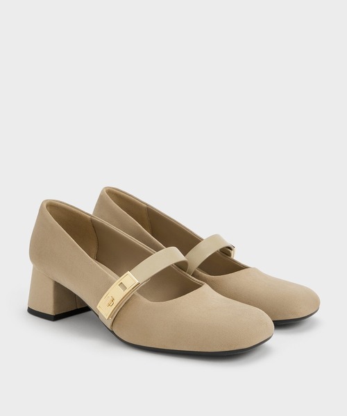CHARLES & KEITH（チャールズ & キース）の「Lando ランド メタリックバックルメリージェーンパンプス（パンプス・レディース・ブラック系その他2/オフホワイト/ベージュ/ブラック系その他・22.5cm/23cm/23.5cm/24.5cm/25cm/25.5cm）」の11枚目の写真