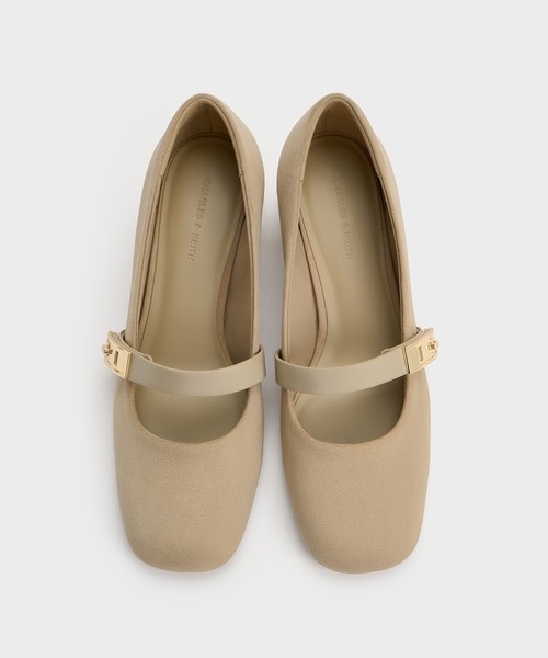 CHARLES & KEITH（チャールズ & キース）の「Lando ランド メタリックバックルメリージェーンパンプス（パンプス・レディース・ブラック系その他2/オフホワイト/ベージュ/ブラック系その他・22.5cm/23cm/23.5cm/24.5cm/25cm/25.5cm）」の14枚目の写真
