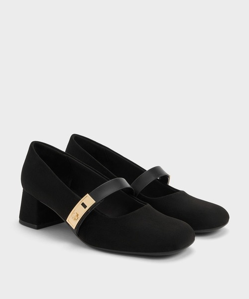 CHARLES & KEITH（チャールズ & キース）の「Lando ランド メタリックバックルメリージェーンパンプス（パンプス・レディース・ブラック系その他2/オフホワイト/ベージュ/ブラック系その他・22.5cm/23cm/23.5cm/24.5cm/25cm/25.5cm）」の15枚目の写真